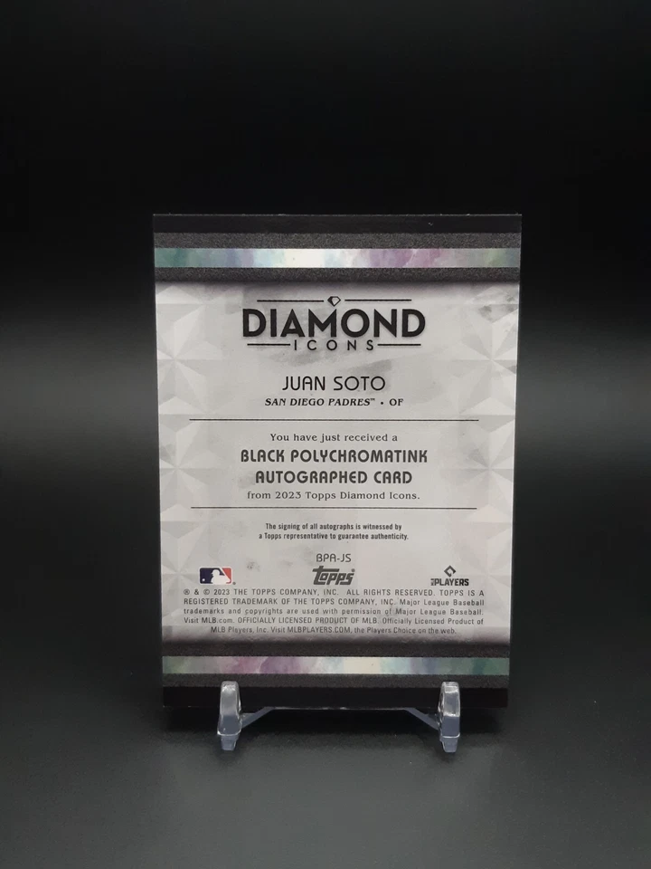 2023 Topps Diamond Icons Black Polychromatink Auto /10 Juan Soto #BPA-JS Auto - Image 2 of 2