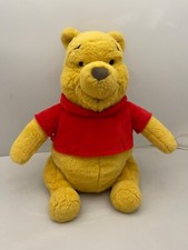 Disney Winnie the Pooh 12  Sitting Plush Stuffed Animal Bear Yellow Red Shirt