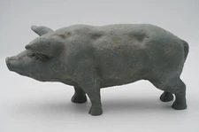 Vintage House Parts Inc. 1987 Pot Belly Pig/Hog Statue - Rustic Restaurant Decor