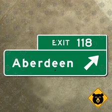 New Jersey parkway exit 118 Aberdeen Staten Island Shore road sign Garden 17x7