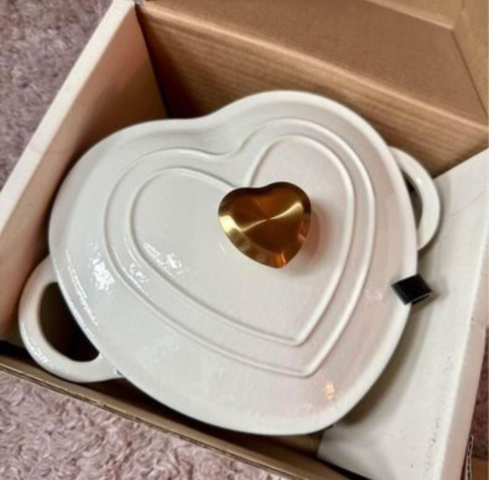 Heart Shapes Cast Iron Casserole Dish eBay