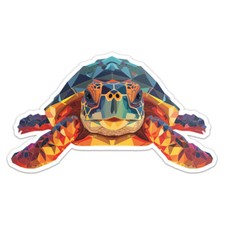 Triangulated Turtle Car Bumper Sticker Vinyl Decal
