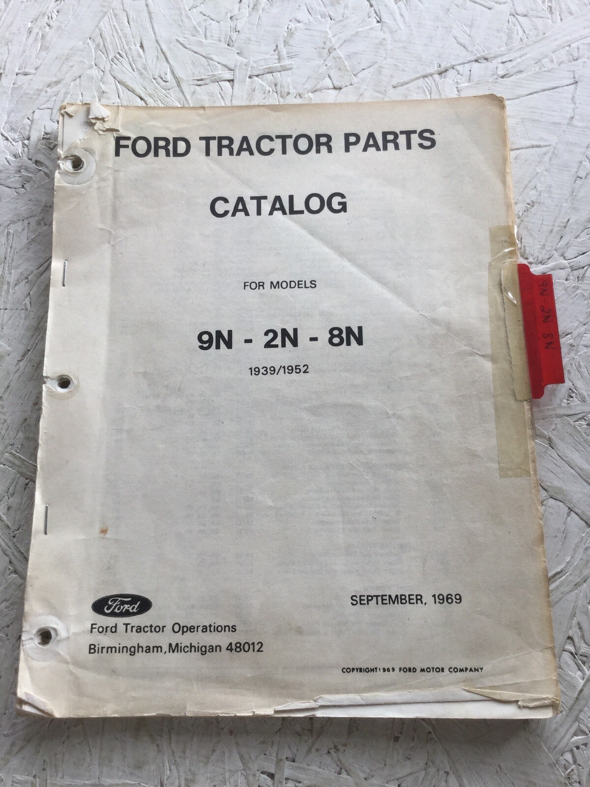 Ford 9N, 2N, 8N Tractor Parts Catalog Manual eBay
