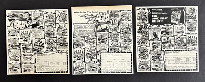 Roach Studios Cartoon Hot Rod Race Car T-Shirts 1970 Small Promo Ad, Advert Lot