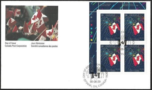 🍁Canada   #1278 ULpb  "CANADIAN FLAG"    Brand New  1990 First Day Cover