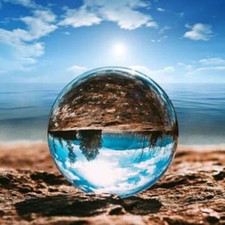60-200mm New Clear Glass Crystal Ball Healing Sphere Photography Photo Ball Gift