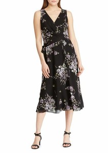 floral georgette dress ralph lauren