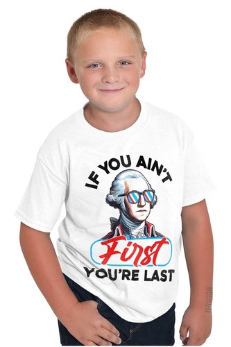 If You Ain't First You're Last Washington Youth Crewneck T Shirts Boy or Girl - Picture 4 of 7