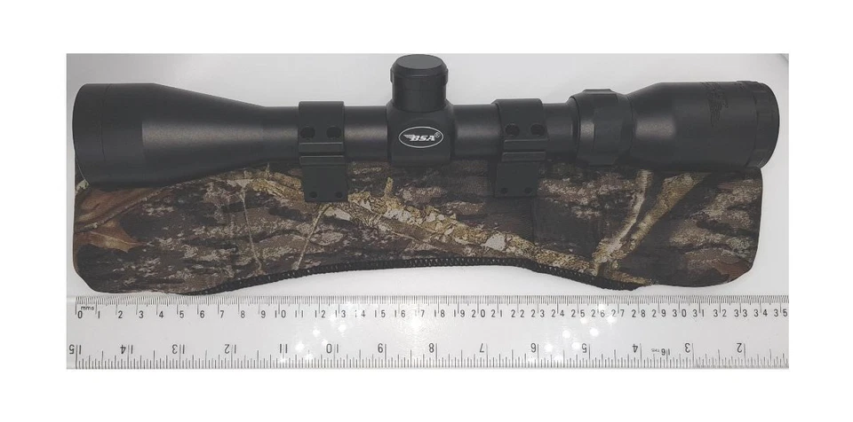 Camo neoprene quick on/off Scope Cover 34 cm. For 177 22 BSA airgun rifle etc - Image 4 of 4