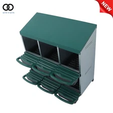 Nesting Boxes Green For Chickens 6 Hole Chicken Egg Laying Nest Box