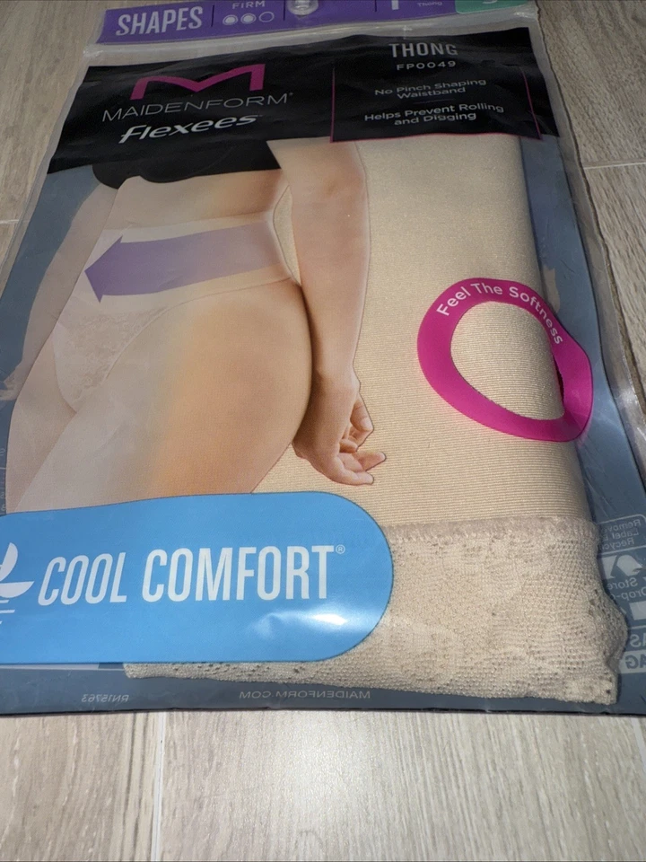 Tanga modelador de encaje Maidenform Flexees Cool Comfort en encaje nude talla S Nuevo en paquete Foto 2 de 4