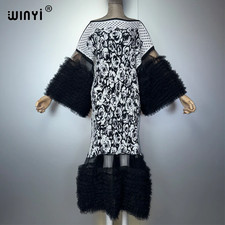 Women'S Elastic Slim Pleated Dress Boho Kaftan Abaya Dubai Luxury Party Beach Co