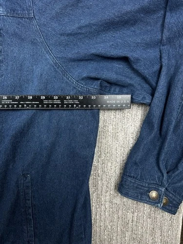 Liberty Blues Denim Jacket Mens 5XLT Blue Stretch Denim Dark Wash biker trucker image 6