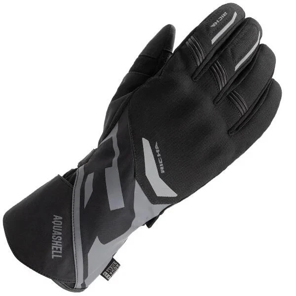 Waterproof Motorcycle Gloves Mid Season Richa Eternity Black Textile & Leather
