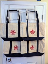 LARGE Trader Joe's Reusable Canvas Tote Bag, Navy Blue, New with Tags