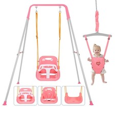 BYTAYA BTY-SwingTTY 4-in-1 Height Adjustable Toddler Swing Set Baby Jumper