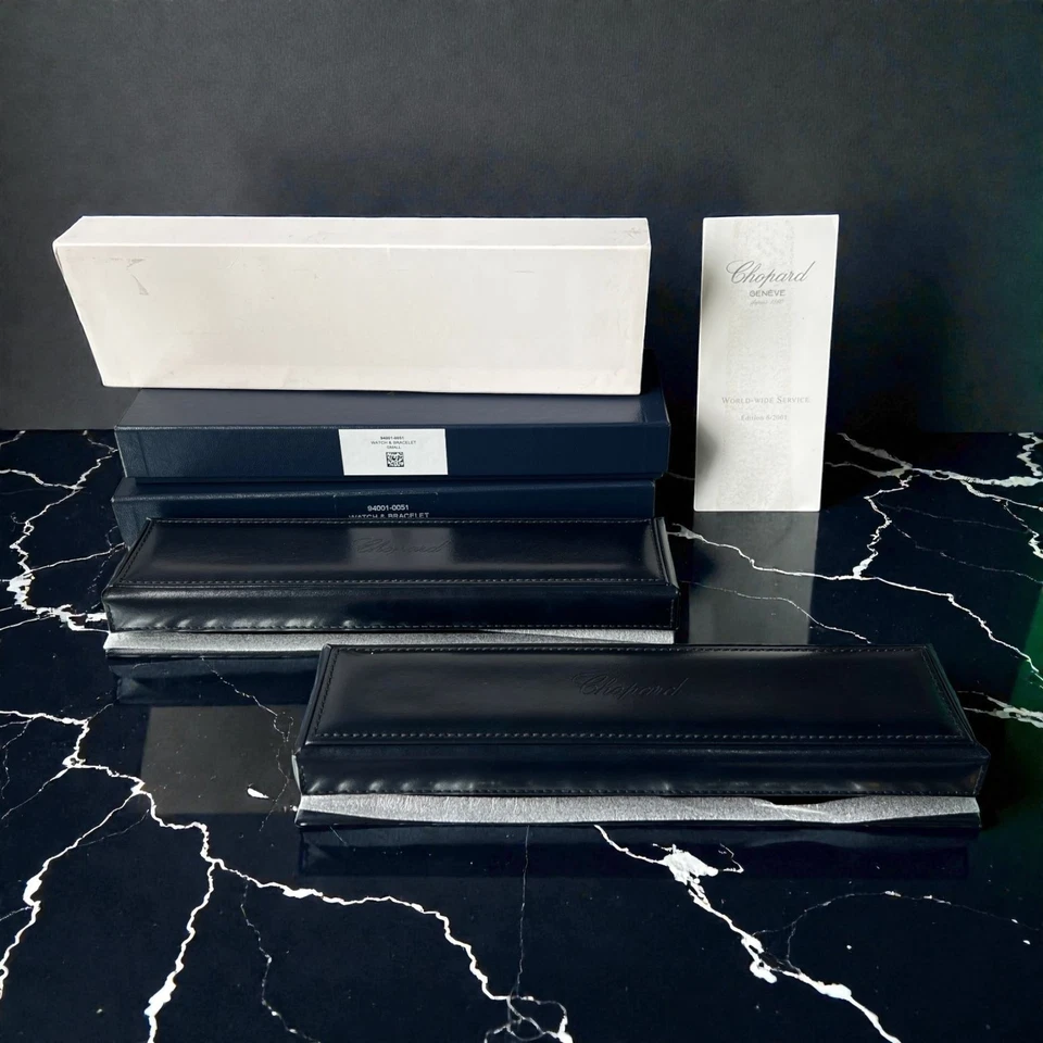 Chopard Long Watch Bracelet Jewelry Box Case Set of 2 #759 - Image 2 of 4