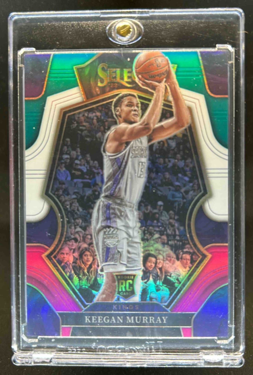 2022-23 Select Keegan Murray RC Teal White Pink Prizms Premier #/49 Kings