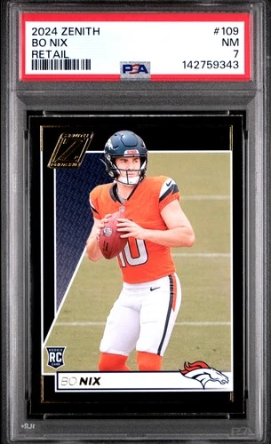 2024 PANINI ZENITH RETAIL #109 BO NIX ROOKIE RC PSA 7