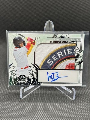 2024 Leaf Trinity Miguel Bleis Auto 6/7 World Series Patch  Red Sox