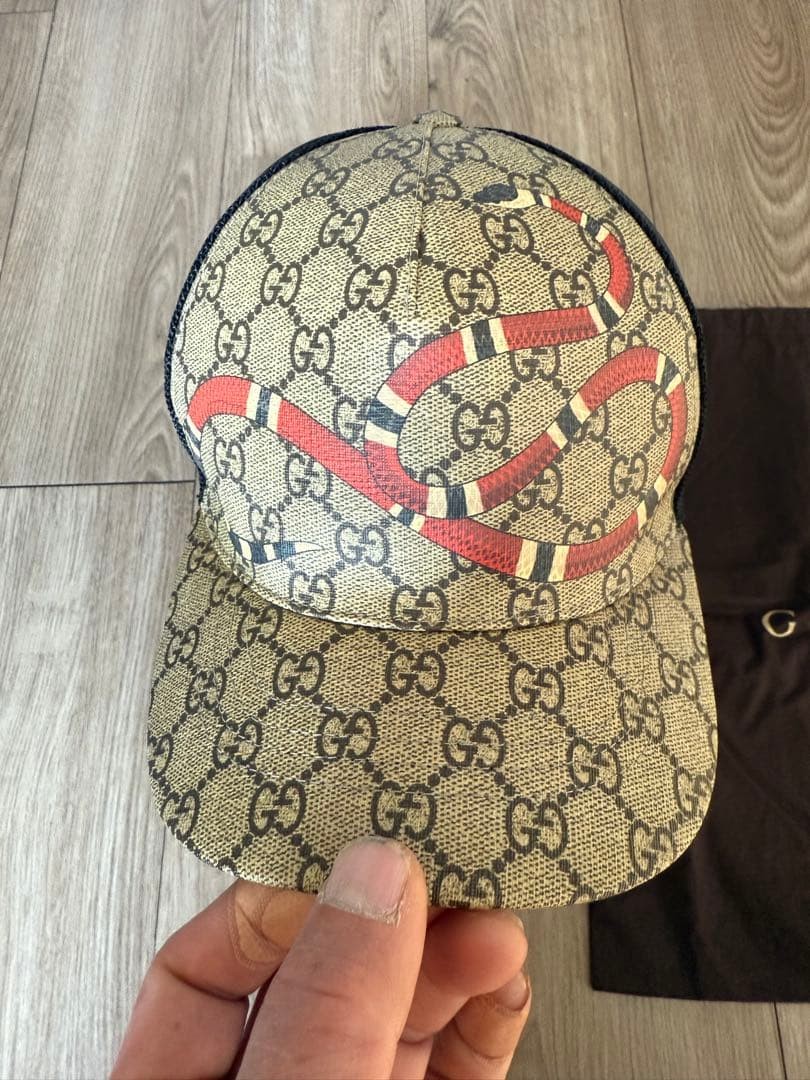 GUCCI GG Pattern Snake Design Hat - image 2