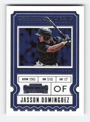 2020 Panini Contenders Winning Tickets #WT-1 Jasson Dominguez NM+