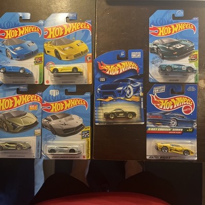 Hot Wheels Porsche958 Bugatti EB110 Lamborghini Huracan Sian FKP 37 Jaguar XJ220