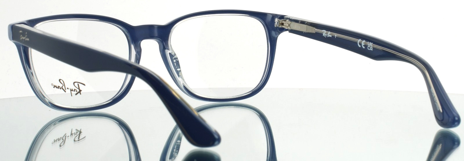 RAY BAN RB1592 3853 Navy Unisex Kids Square Full Rim Eyeglasses 46-16-125 B:35