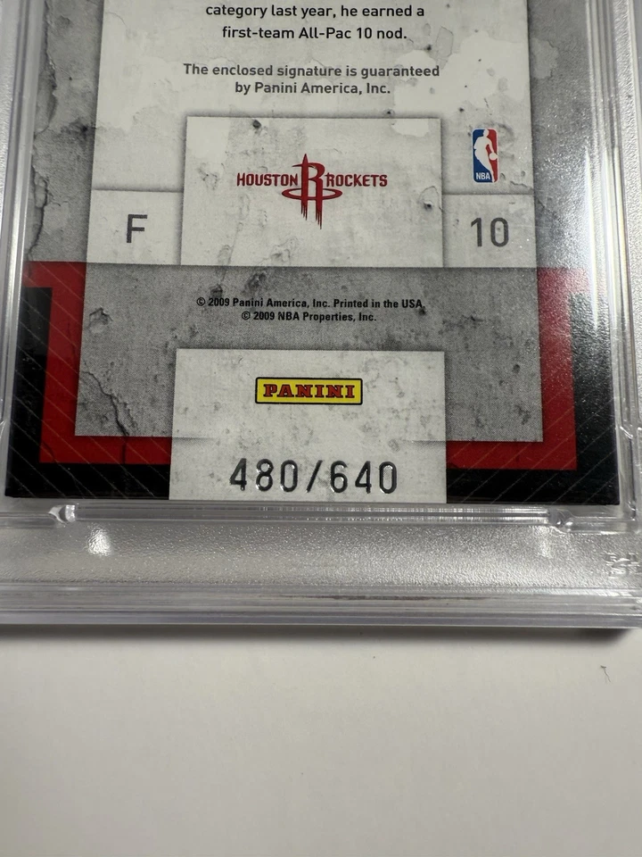 2009-10 Panini Threads - Rookie Class Chase Budinger #134/640 (AU, RC) Foto 3 de 3