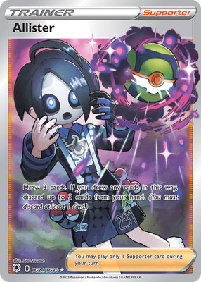 Pokemon Astral Radiance: Trainer Gallery Full Art Allister TG24/TG30 - NM