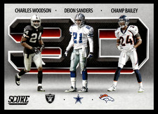 2021 Panini Score Bailey/Woodson/Sanders #3D5 Broncos/Raiders/Cowboys 3D