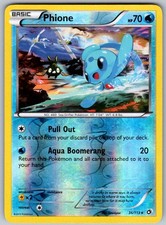 Phione 36/113 Rare Legendary Treasures Pokemon Reverse Holo Lightly Played