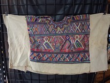 Vintage Huipil San Juan Cotzal Quiche 34 x 36 Guatemalan / Handmade Tunic