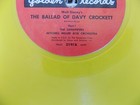 1950's Golden Records Walt Disney's Ballad of Davy Crockett Yellow 6 in  — photo 3