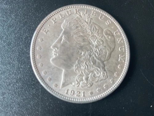 🟢 1921-P U.S. MORGAN SILVER DOLLAR EX LIGHT BURNISHING 🔴