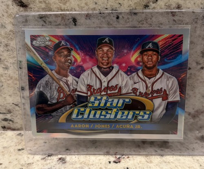 #ad 2025 Topps Chrome Cosmic STAR CLUSTERS Aaron Jones Acuna Jr. TSC 7 BRAVES $4.99