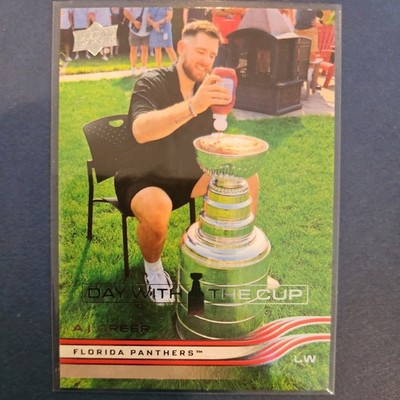 2025-26 Upper Deck Series 2 #DC-9 AJ Greer Day with the Cup SSP Florida Panthers