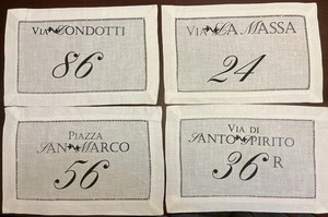 Italian Linen Cocktail Napkins-New Set of 4