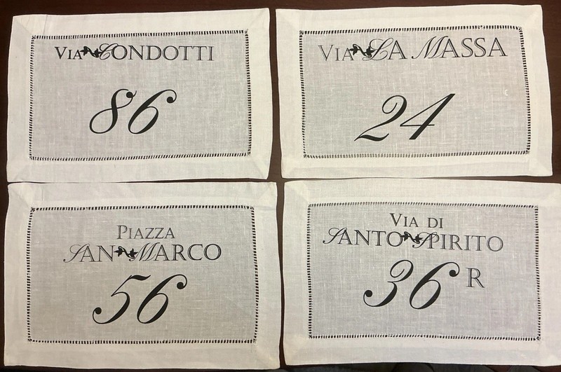 Italian Linen Cocktail Napkins-New Set of 4