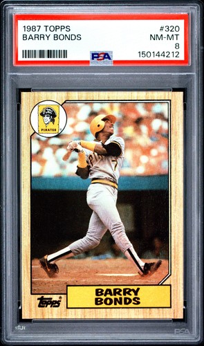 1987 TOPPS #320 BARRY BONDS ROOKIE RC PSA 8