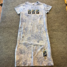 Cactus Bay Apparel Kokopelli T-Shirt Dress Blue Acid Wash Cotton Midi Womens M