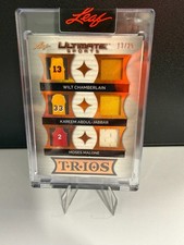 2024 Leaf Trios Chamberlain, Kareem Abdul-Jabbar, Moses Malone UT-6 /25 (MEM)