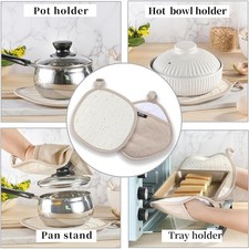Thickened Pot Holders For Kitchen Waves Texture Non-Slip Silicone Potholders