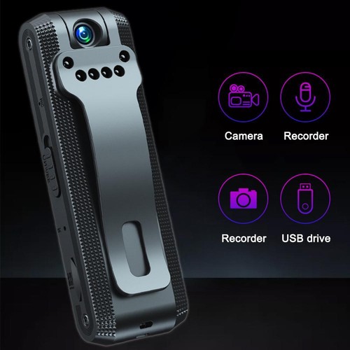 Body Camera Indossabile Visione Notturna DV Action Cam UK W1T9 - Foto 5 di 12