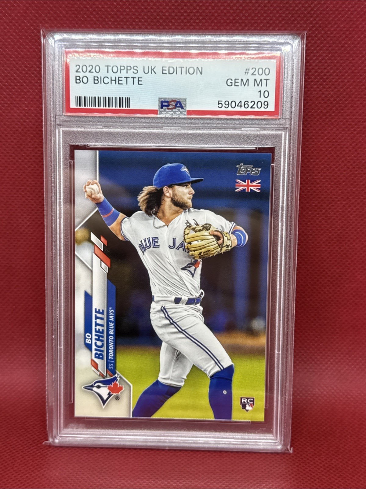 2020 Topps UK Edition Bo Bichette Blue Jays Mets PSA 10 Rookie