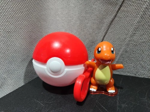Vtg Charmander Burger King Pokemon 1999 3" Figure, Kids Meal Toy With Pokeball
