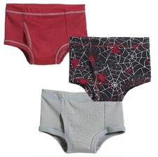  City Threads Boys Super Soft Classic Boxer Briefs Underwear 3-Pack Blue White