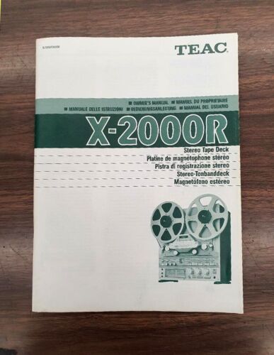 ORIGINAL Teac X-2000R Operating Instruction / User Manual - Hard copy.