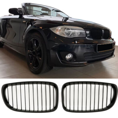 Kühlergrill Glanz Schwarz passt für BMW 1er E87 LCI E81 E82 E88 | 2007-2011