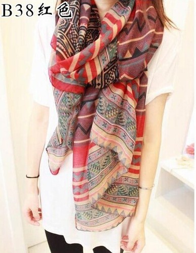Womens Fashion Soft Oversized Wrap Shawl Scarf Cotton Voile Stole Style Shaw #I - Picture 2 of 2